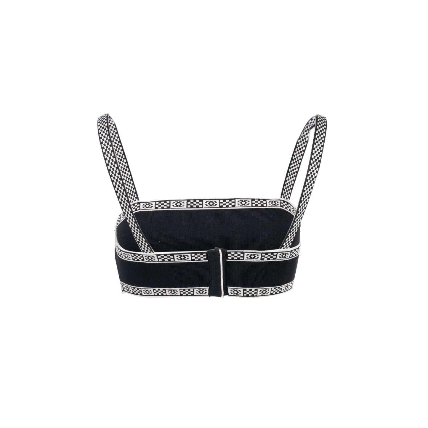 Chanel Size 36 23C CC Logo Top Polyester/Cotton Black/White