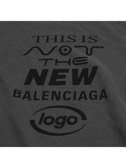 Luxury Balenciaga Trending 2025 This Not Logo Cotton Sweatshirt Black