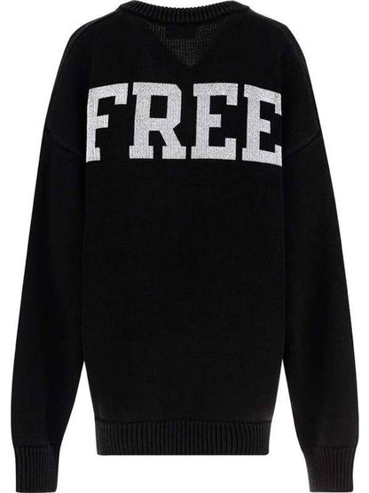 Luxury Balenciaga Trending 2025 Men's Back Logo V-Neck Knit Top Black