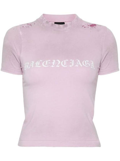 Luxury Balenciaga Trending 2025 logo print distressed t-shirt 788246TQVJ5