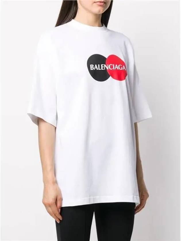 Luxury Balenciaga Trending 2025 Logo Print Oversized Short Sleeve T-Shirt White