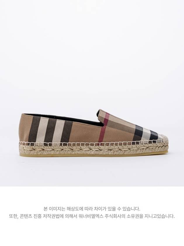 Luxury Burberry Check Espadrilles Shoes Brown