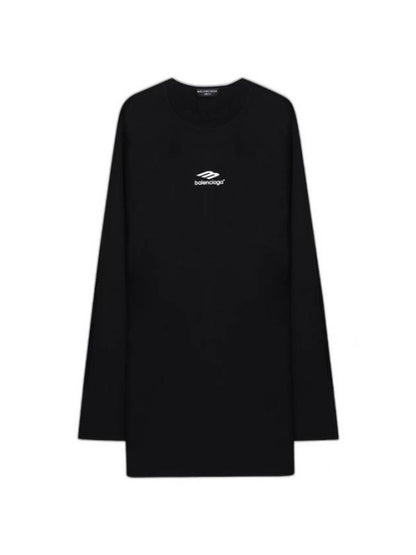 Luxury Balenciaga Trending 2025 Icon Flat Long Sleeve T-Shirt Black