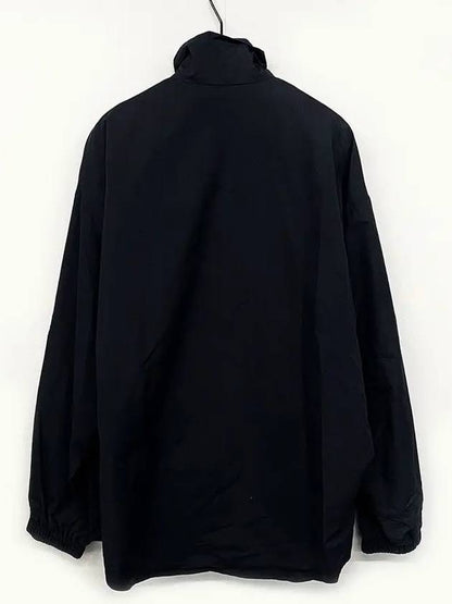 Luxury Balenciaga Trending 2025 High Neck Logo Zip-up Jacket Black