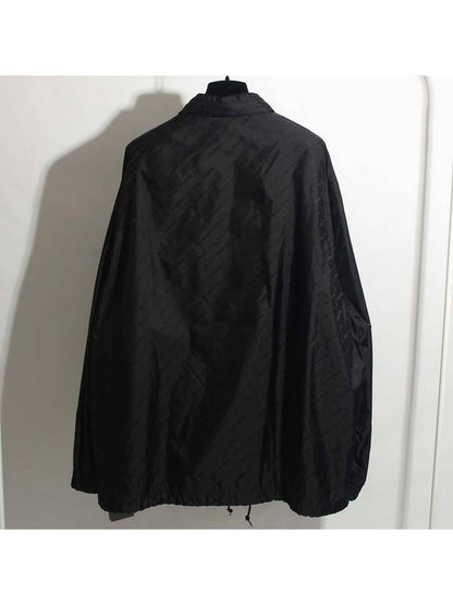 Luxury Balenciaga Trending 2025 Men's All-Over Logo Rain Jacket Black