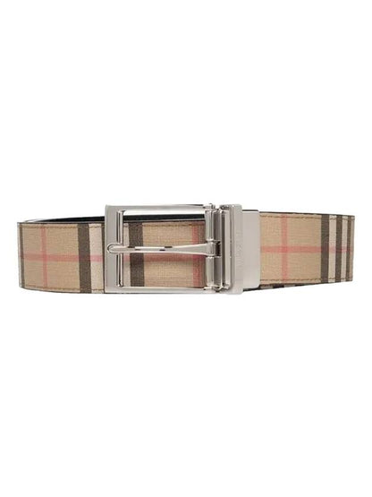Luxury Burberry Reversible Leather Belt Beige