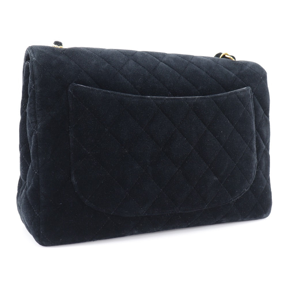 CHANEL Shoulder Bag Velor black Matrasse 30 ChainShoulder Women