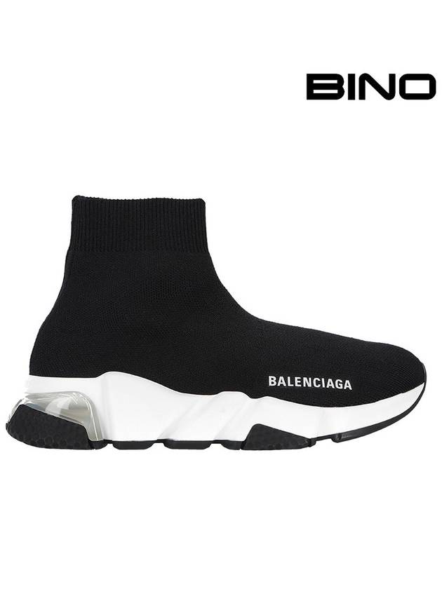 Luxury Balenciaga Trending 2025 Speed Trainer Clear Sole High Top Sneakers Black