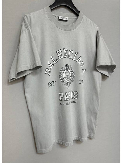 Luxury Balenciaga Trending 2025 College 1917 Short Sleeve T Shirt 100
