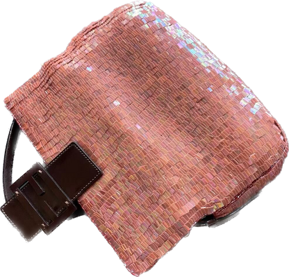 Fendi Baguette Glitter Pink square sequins