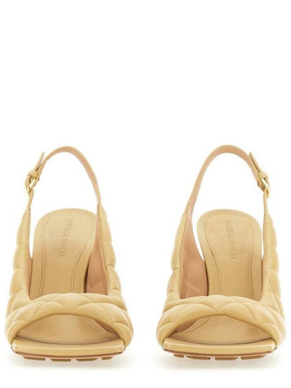 Luxury Bottega Veneta Padded Leather Sling Bag Heel Beige