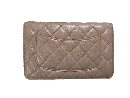Chanel Wallet on Chain WOC Beige with Silver hardware