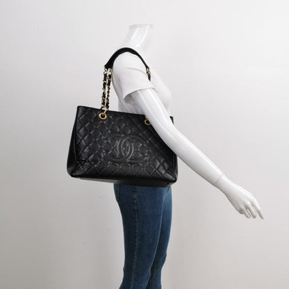 Chanel GST Grand Shopping Tote 2014 Black Caviar Leather PM