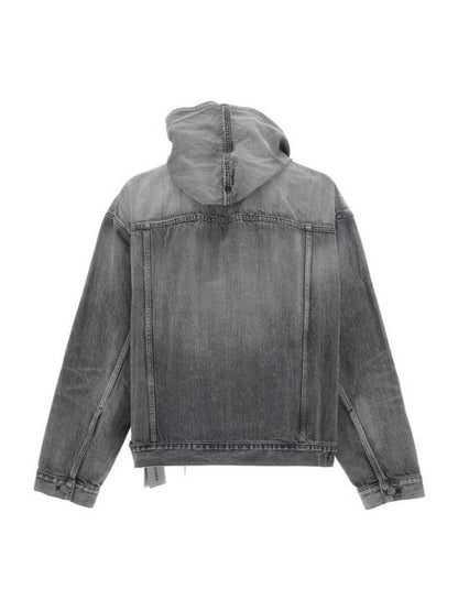 Luxury Balenciaga Trending 2025 Distressed Denim Hoodie Black