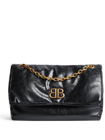 Luxury Balenciaga Trending 2025 Monaco Chain Strap Shoulder Bag Black