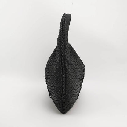 Bottega Veneta Intrecciato Hobo Bag Medium Black Lambskin leather 45cm