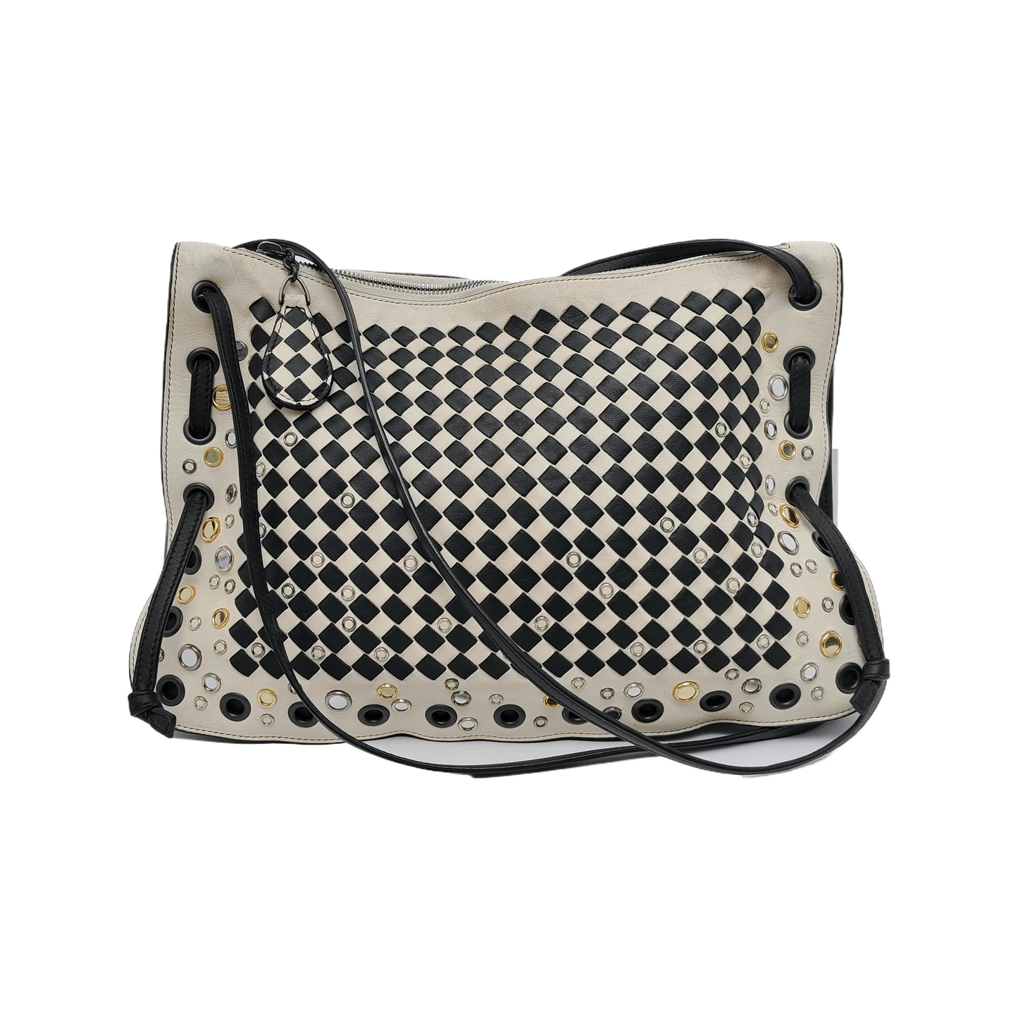 Bottega Veneta Intrecciato Check Palio Crossbody Bag 2018