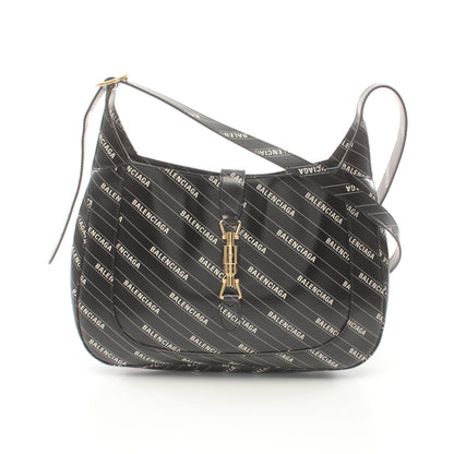 GUCCI Luxury Balenciaga Trending 2025 * GUCCI Hacker Jackie 1961 Shoulder bag Leather Black White