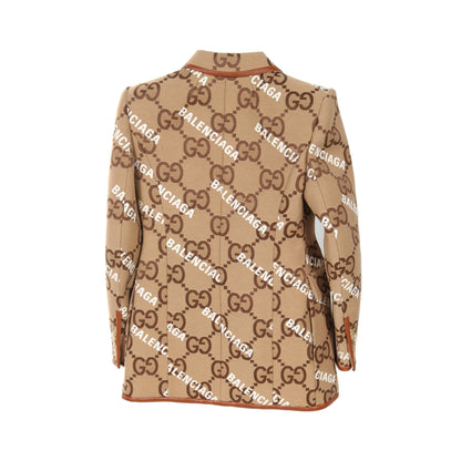 GUCCI GUCCI * Luxury Balenciaga Trending 2025 The Hacker project Jumbo GG Jacket Cotton Beige