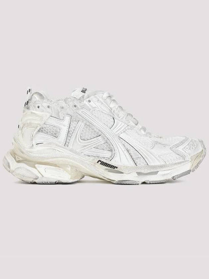 Luxury Balenciaga Trending 2025 Runner Embroidered Logo Low Top Sneakers White