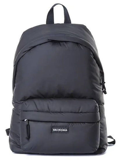 Luxury Balenciaga Trending 2025 Explorer Logo Patch Backpack Black