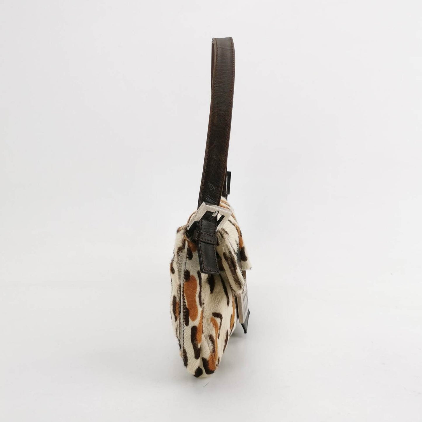Fendi Baguette Pony hair in leopard print Brown
