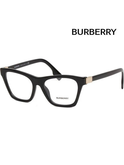 Luxury Burberry Eyewear Demo Square Eyeglasses Black