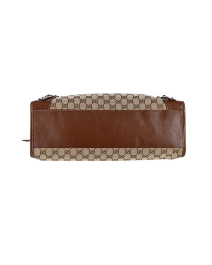 Gucci X Luxury Balenciaga Trending 2025 The Hacker Project GG Canvas Neo Classic Bag Medium in Brown Canvas and Leather