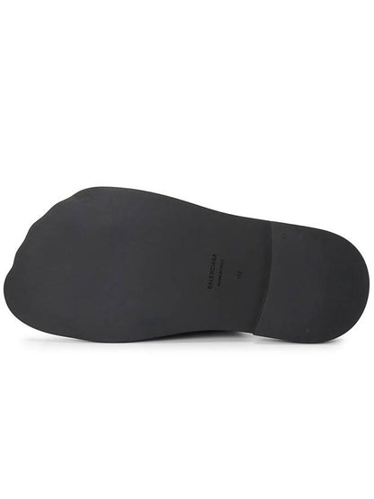 Luxury Balenciaga Trending 2025 Leather Slippers Black