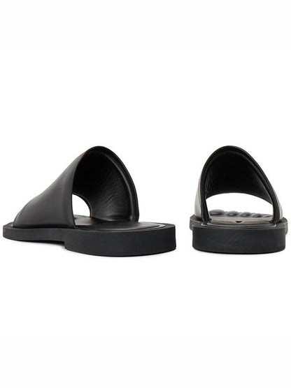 Luxury Balenciaga Trending 2025 Leather Slippers Black