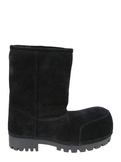 Luxury Balenciaga Trending 2025 Suede Fur Winter Boots Black