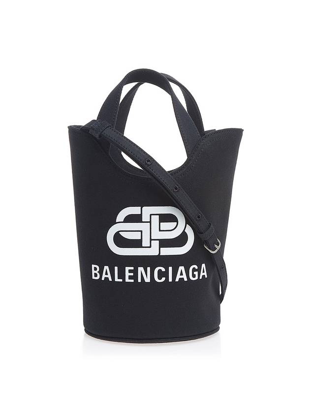 Luxury Balenciaga Trending 2025 Logo Wave Bucket Tote Bag Black