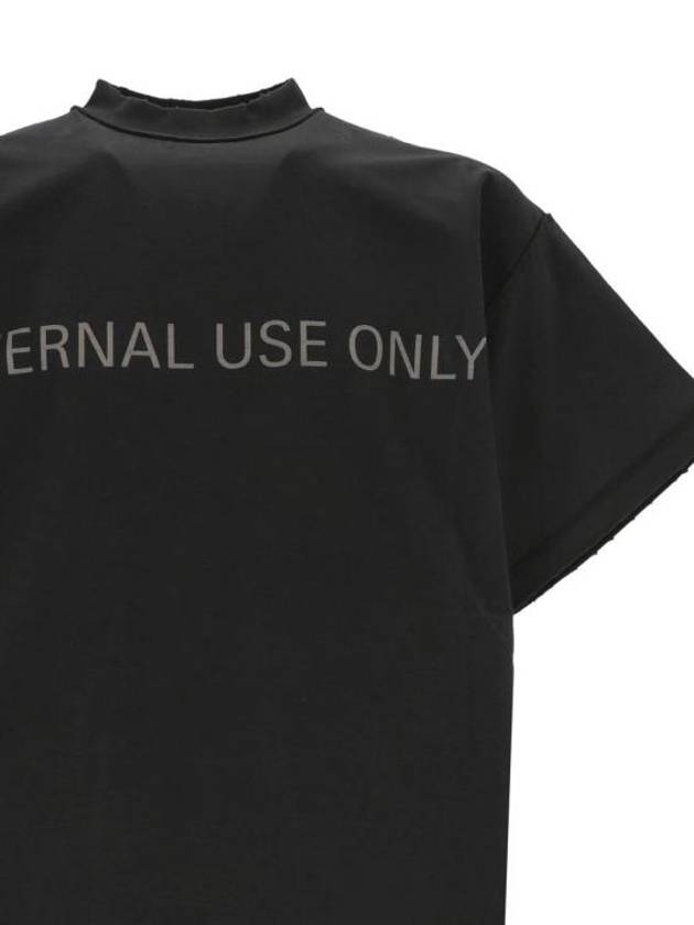 Luxury Balenciaga Trending 2025 Inside Out Oversized Distressed Short Sleeve T-Shirt Black