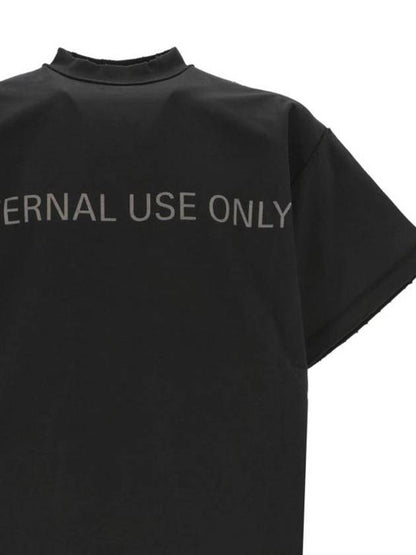 Luxury Balenciaga Trending 2025 Inside Out Oversized Distressed Short Sleeve T-Shirt Black