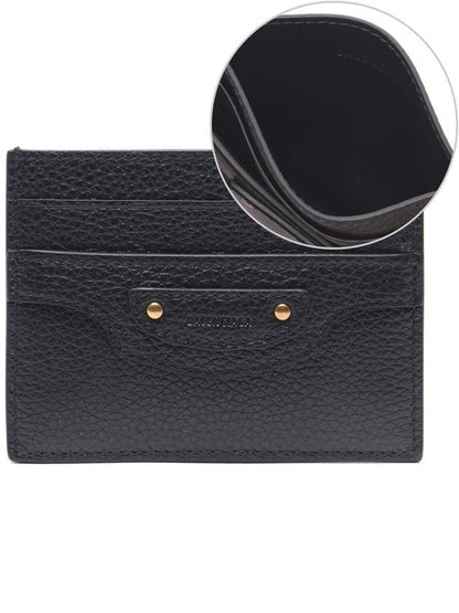 Luxury Balenciaga Trending 2025 Neo Classic Card Wallet Black