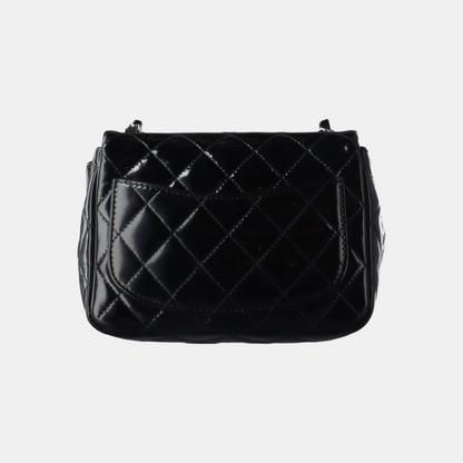 Chanel Classic Flap Mini Square Black Patent Lambskin Crossbody Bag, 2012-2013