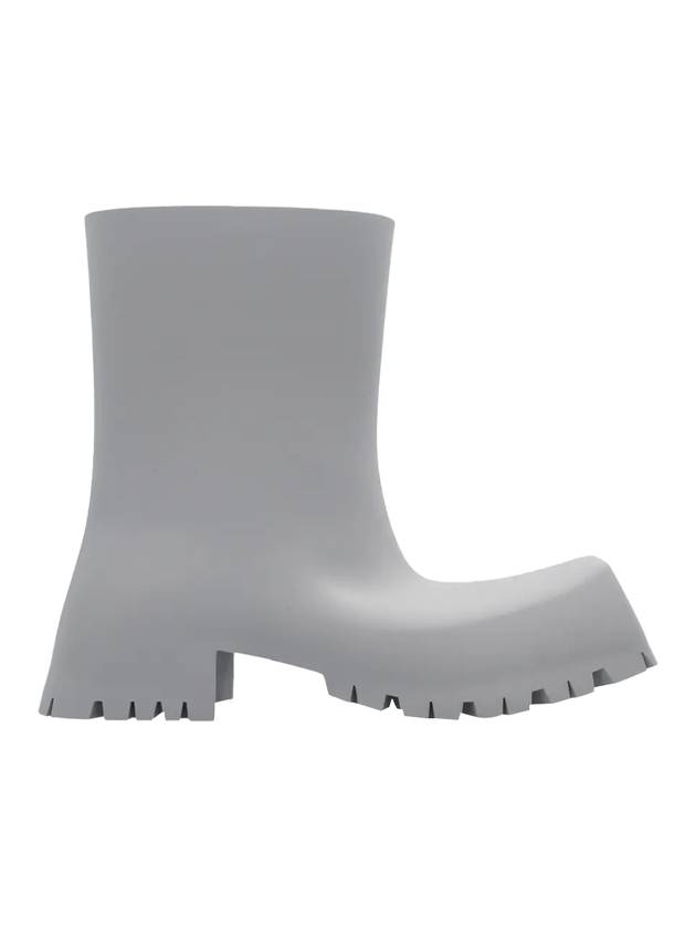 Luxury Balenciaga Trending 2025 Square Toe Rubber Rain Boots Grey