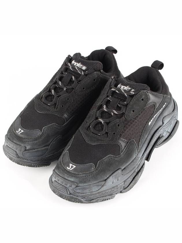 Luxury Balenciaga Trending 2025 Triple S dirty black sneakers 37 240