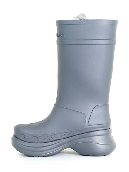 Luxury Balenciaga Trending 2025 42 BB x Crocs Men s Clog Logo Rubber Boots Gray