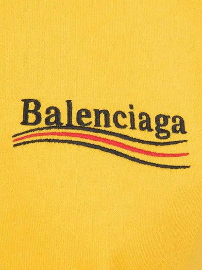Luxury Balenciaga Trending 2025 Wave Logo Slim Fit Short Sleeve T-Shirt Yellow