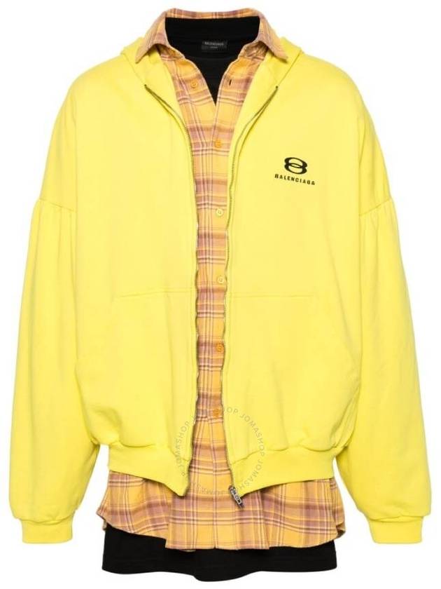 Luxury Balenciaga Trending 2025 hooded sweatshirt 772206TPVG6 7440 YELLOW BLACK