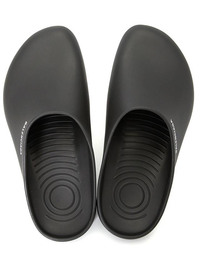 Luxury Balenciaga Trending 2025 Logo Pool Closed Mule Black