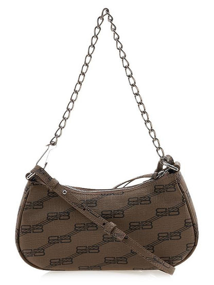 Luxury Balenciaga Trending 2025 Le Cagole BB Monogram Mini Shoulder Bag Brown