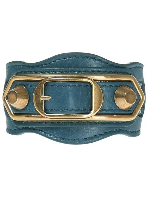 Luxury Balenciaga Trending 2025 Giant Gold Buckle Bracelet Blue
