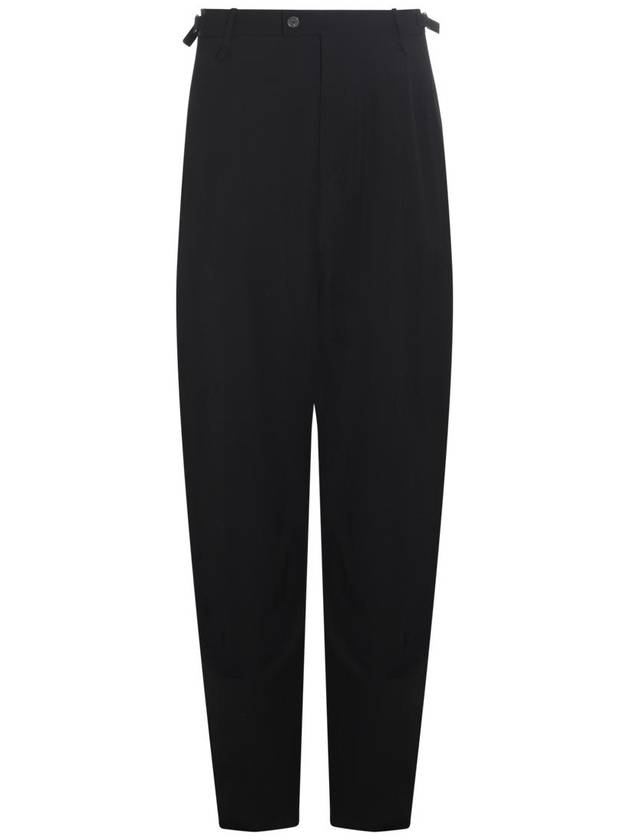 Luxury Balenciaga Trending 2025 Wool Viscose Blend Straight Pants Black