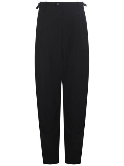 Luxury Balenciaga Trending 2025 Wool Viscose Blend Straight Pants Black