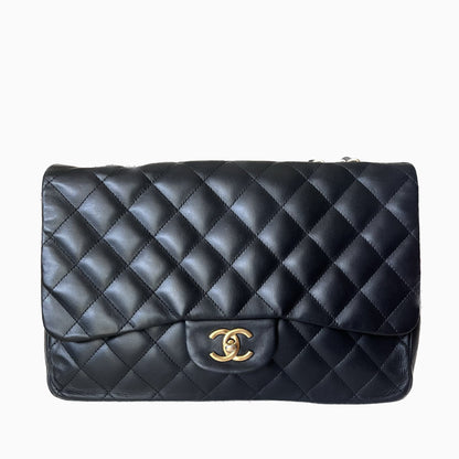 Chanel Timeless/ Classic Flap Large Black with Gold Hardware