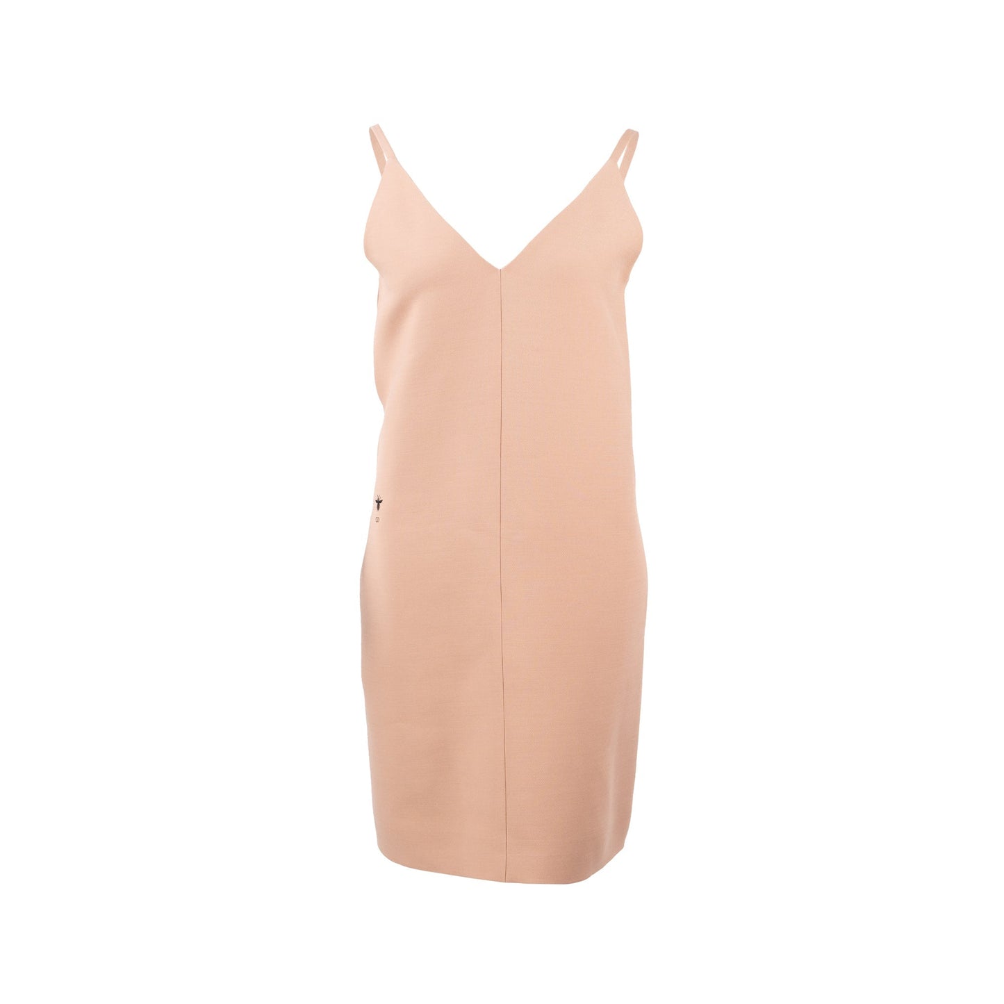 Dior Size 38 and Bee Classic Dress Wool/Silk Light Pink
