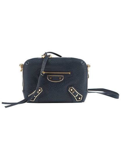Luxury Balenciaga Trending 2025 Metal Reporter Mini Cross Bag Navy