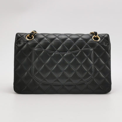 Chanel Timeless Classic Flap Medium Black Lambskin Leather Gold Hardware 2019